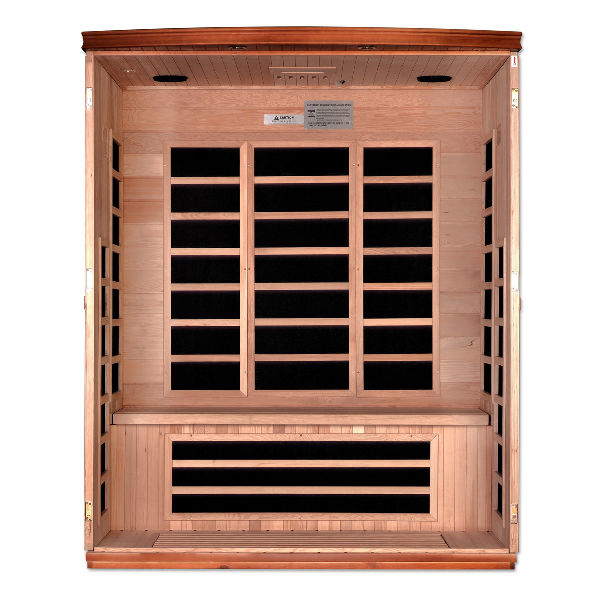 Dynamic Lugano Elite 3-person Ultra Low EMF FAR Infrared Sauna (Canadian Hemlock)