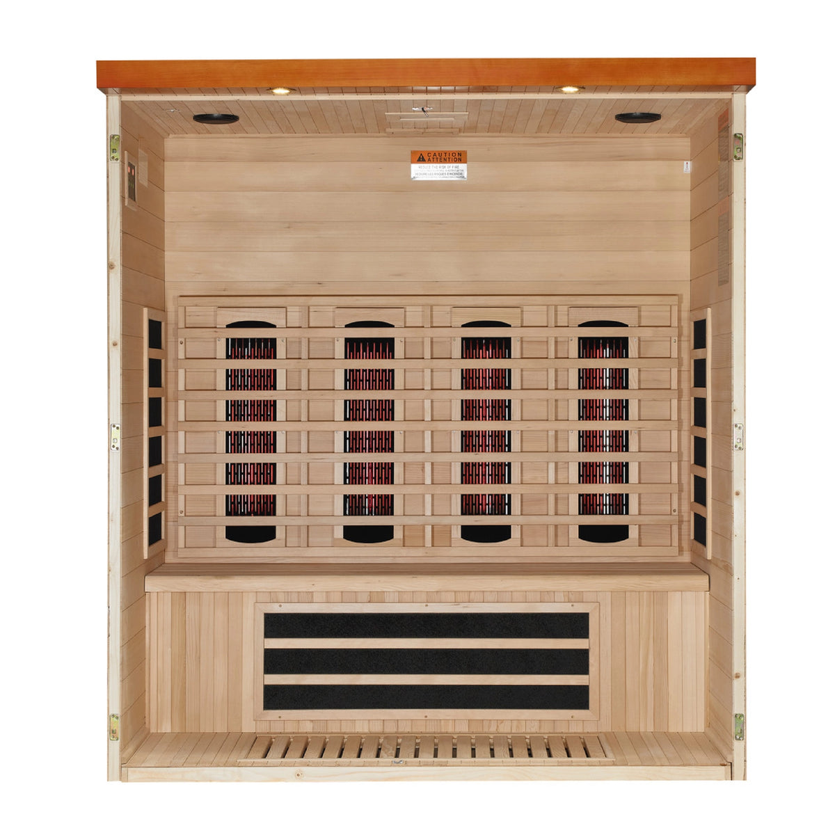 Dynamic Vila Grande 4-Person Full Spectrum Near Zero EMF FAR Infrared Sauna (Canadian Hemlock)