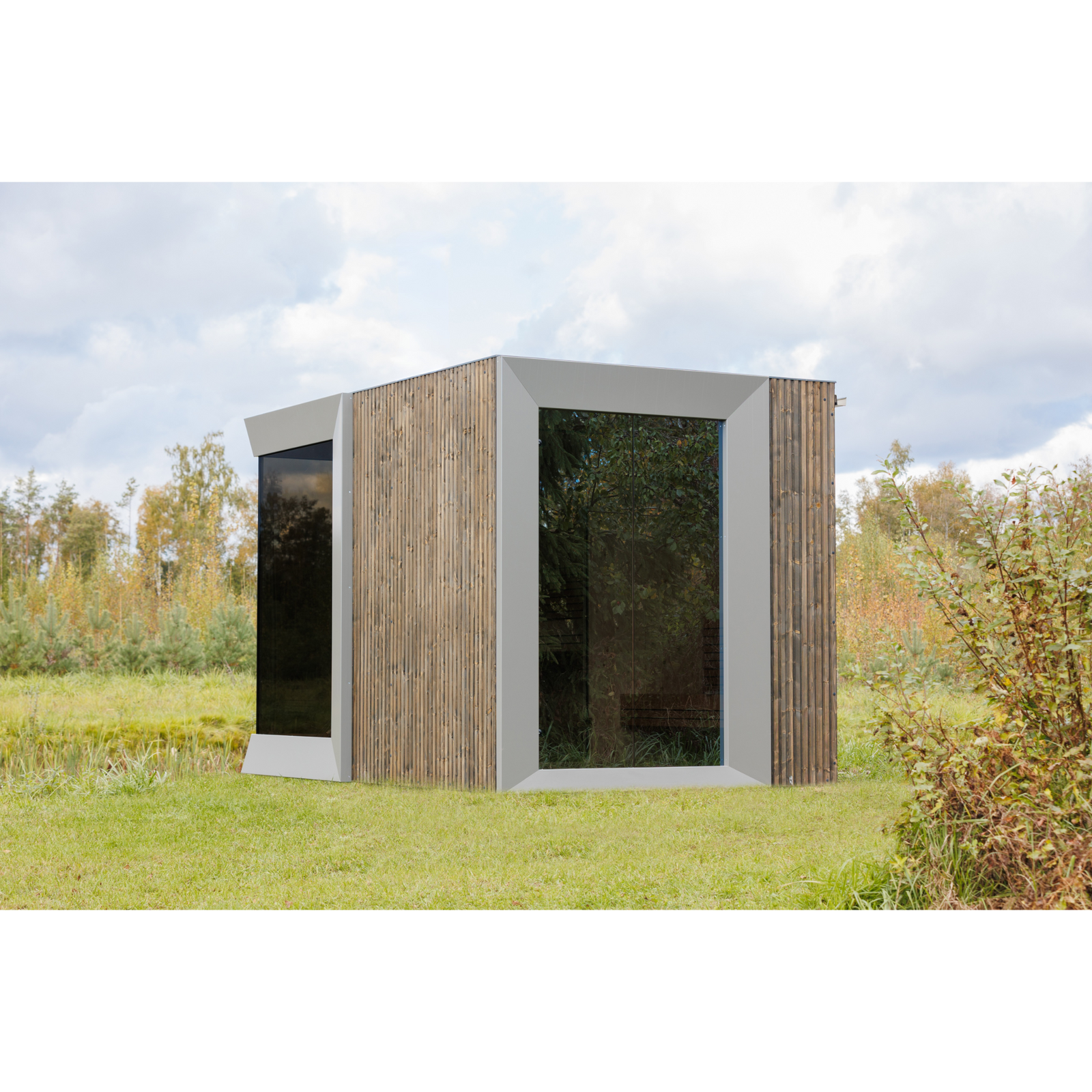 Genevas Zermatt Pre-Assembled Outdoor Sauna Cabin with Changeroom