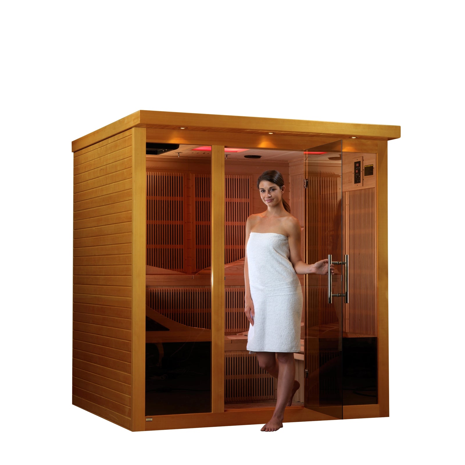 Dynamic Monaco Elite 6-person Ultra Low EMF FAR Infrared Sauna (Canadian Hemlock)