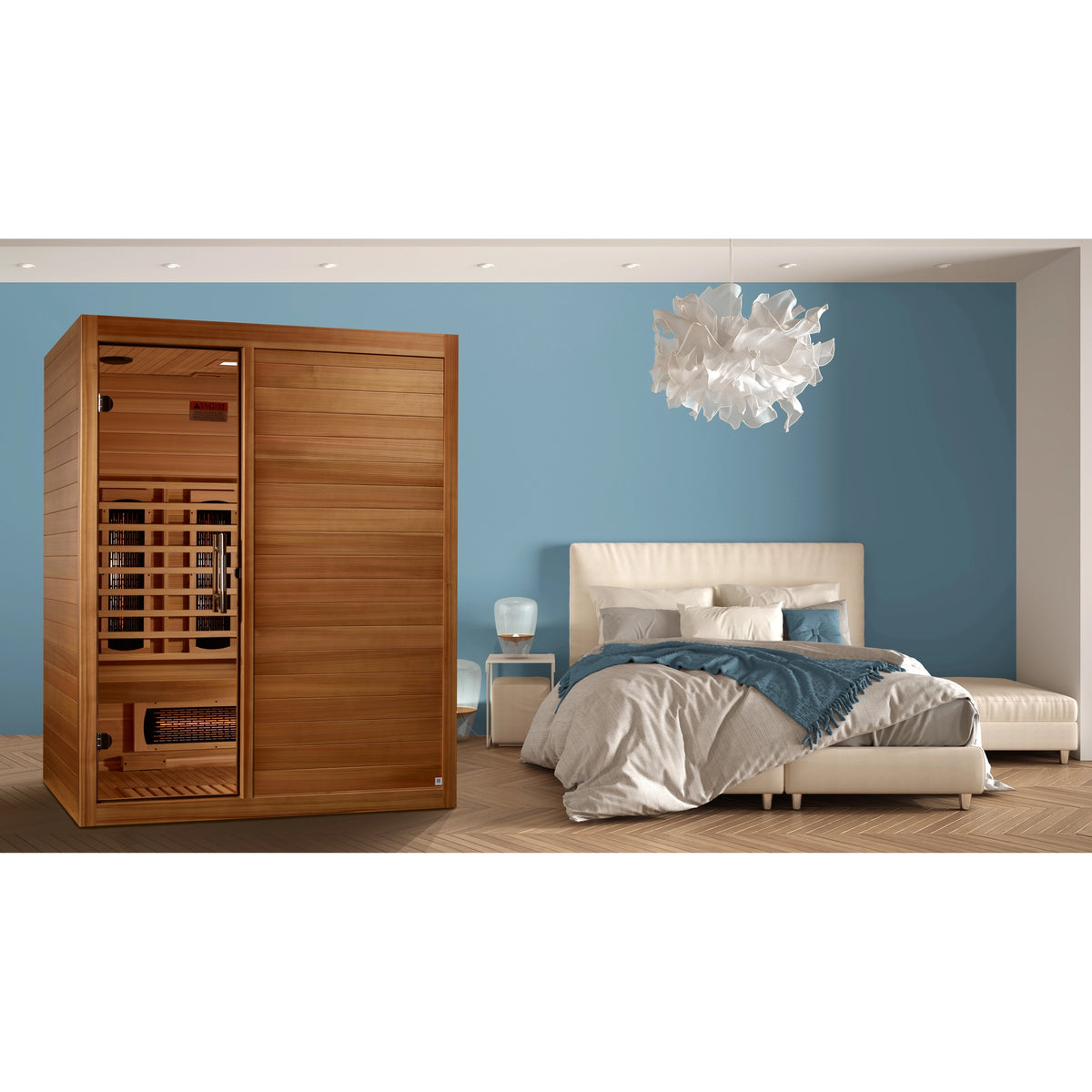 Maxxus S-Line Yoga 3-Person Full Spectrum Near Zero EMF FAR Infrared Sauna (Pacific Cedar)