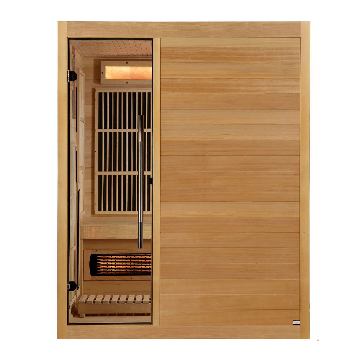 Golden Designs 2025 Soria 3-Person Hybrid Sauna (Indoor) – Full Spectrum and Harvia Traditional Stove