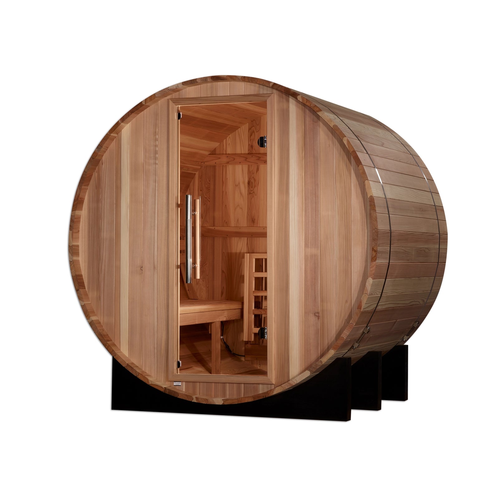 Golden Designs "St. Moritz" 2 Person Barrel Traditional Sauna - Pacific Cedar