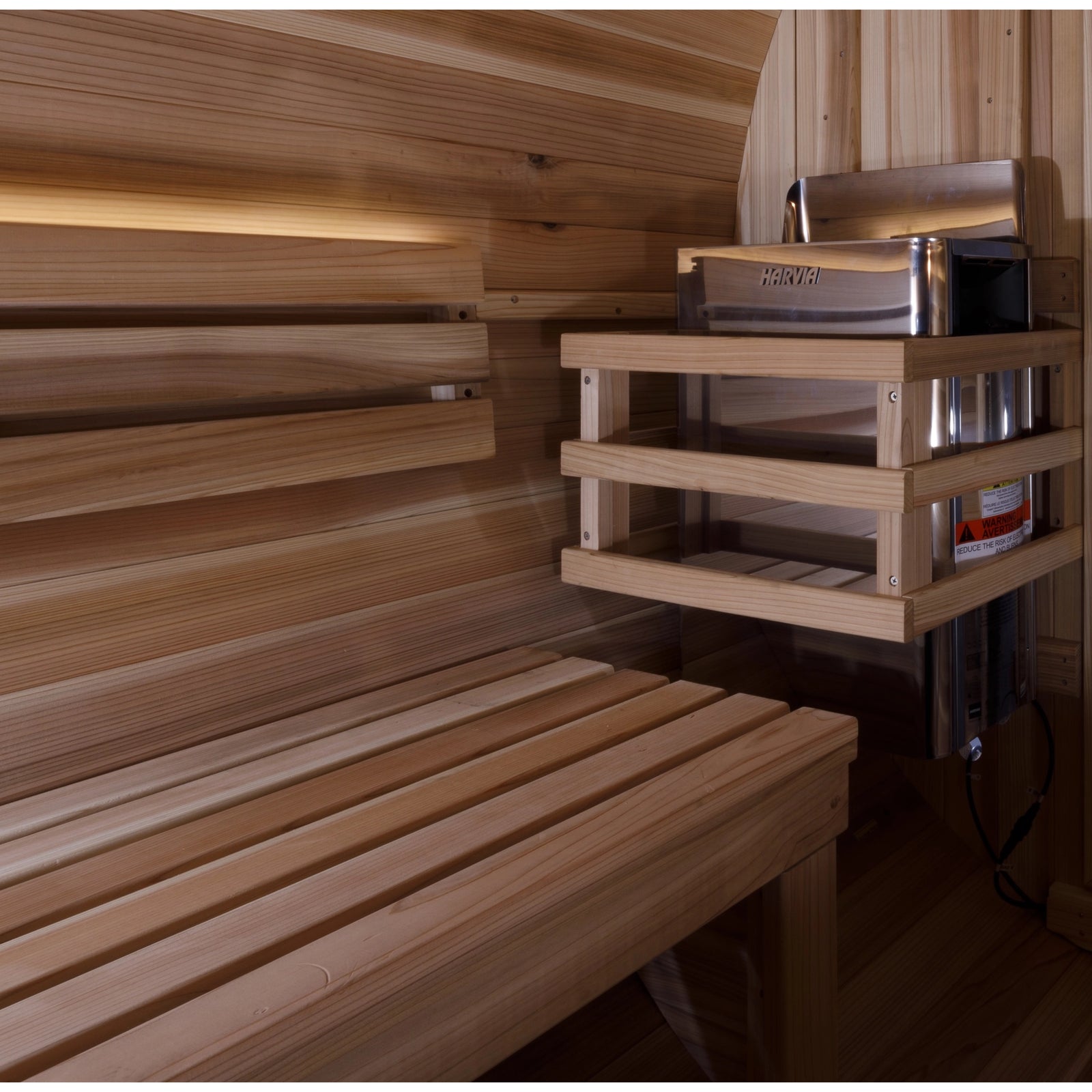 Golden Designs "Zurich" 4 Person Barrel Traditional Sauna with Bronze Privacy View - Pacific Cedar