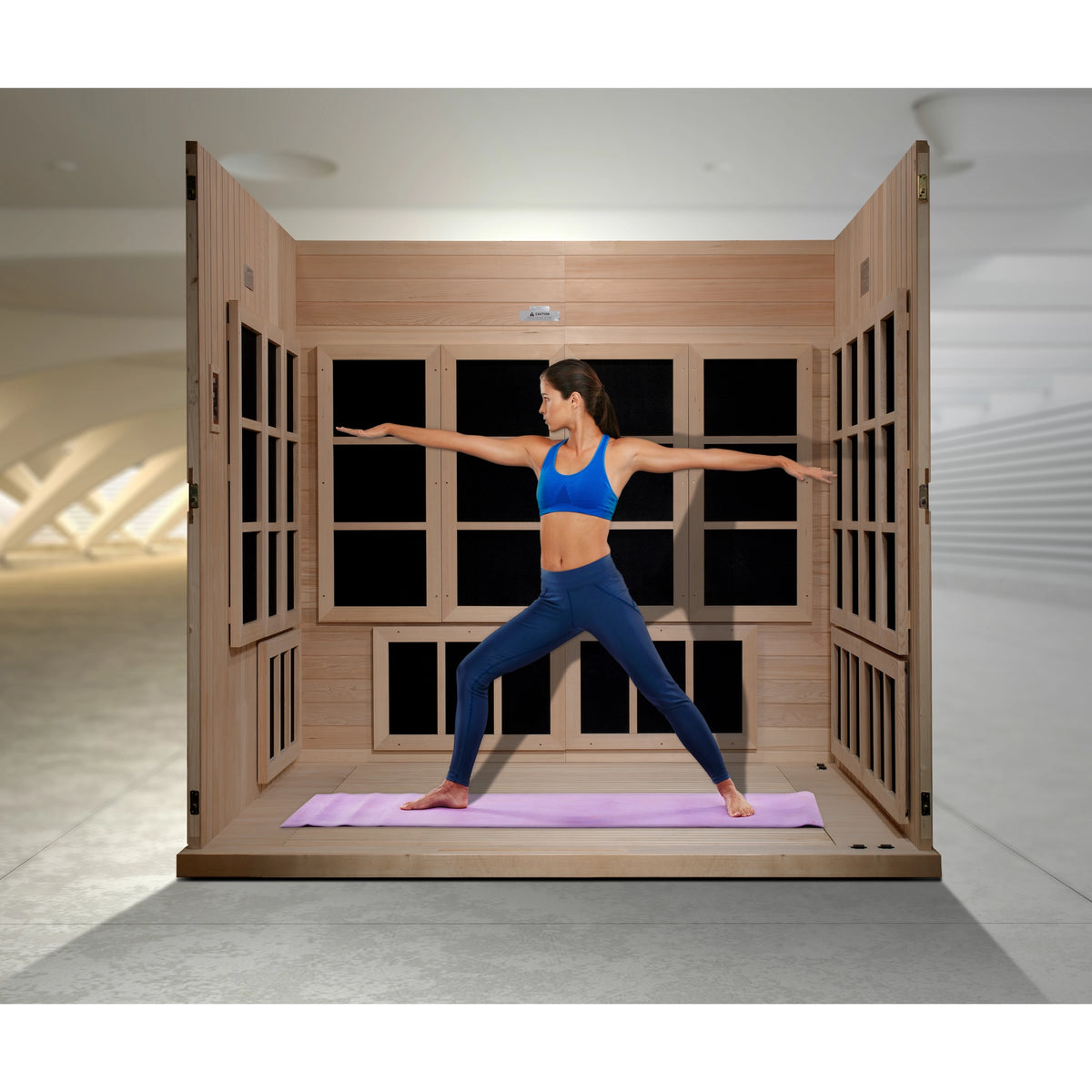 Golden Designs Catalonia 8-person PureTech™ Near Zero EMF (Under 3MG) FAR Infrared Sauna (Canadian Hemlock)