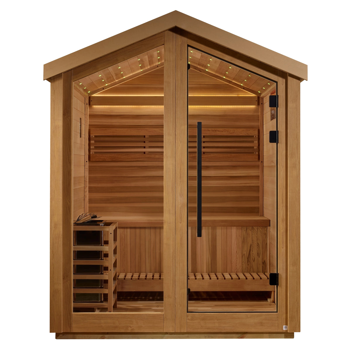 Golden Designs Savonlinna 6 Person Outdoor Traditional Sauna - Black