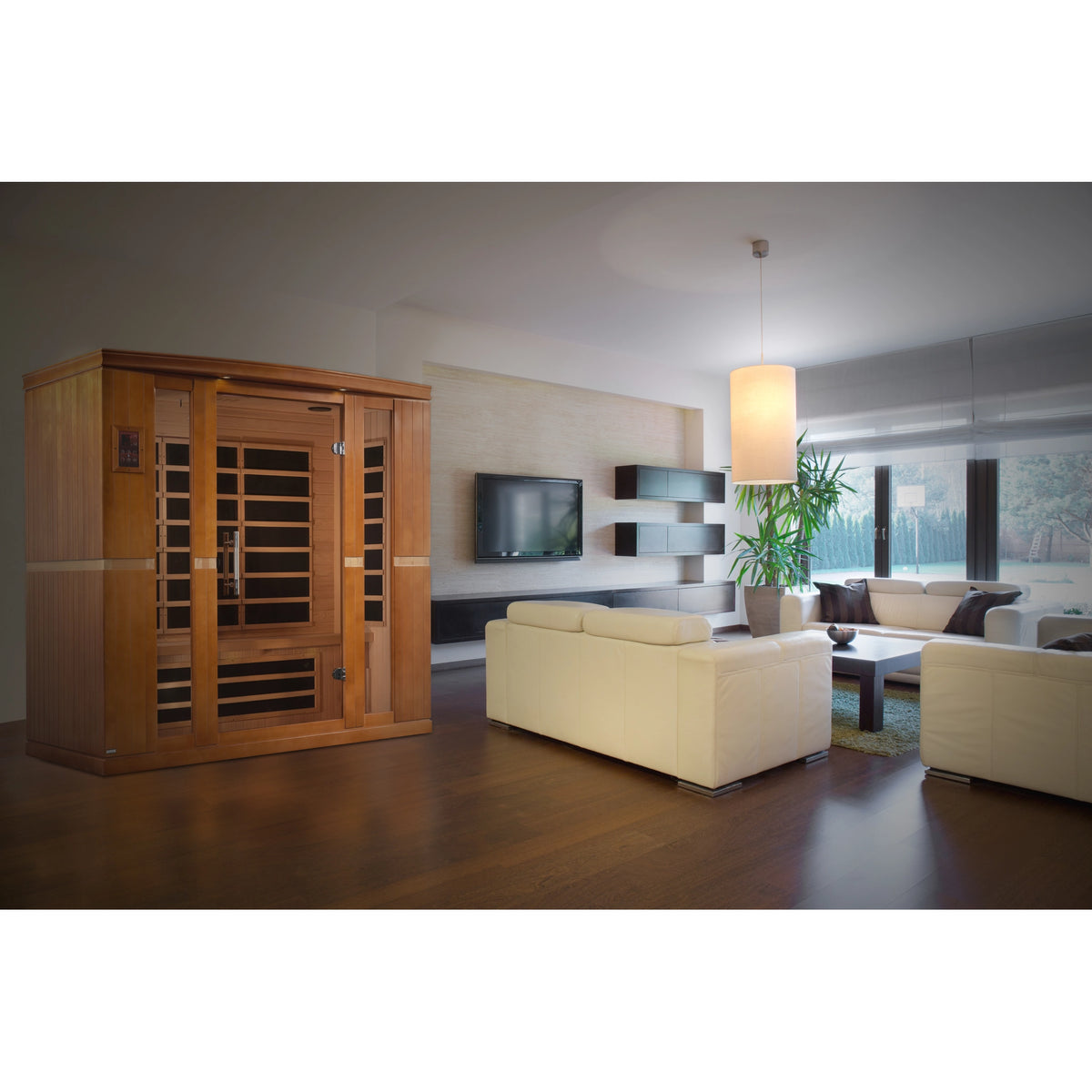 Dynamic Bergamo Elite 4-person Ultra Low EMF FAR Infrared Sauna (Canadian Hemlock)