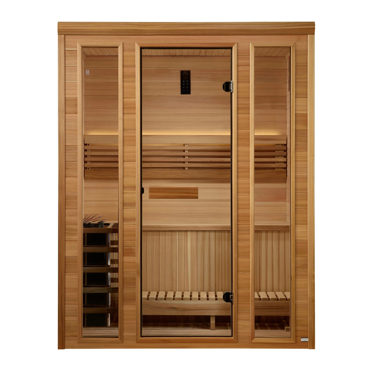 Golden Designs 2025 "Andermatt Edition" 2-3 Person Traditional Steam Sauna - Pacific Premium Clear Cedar
