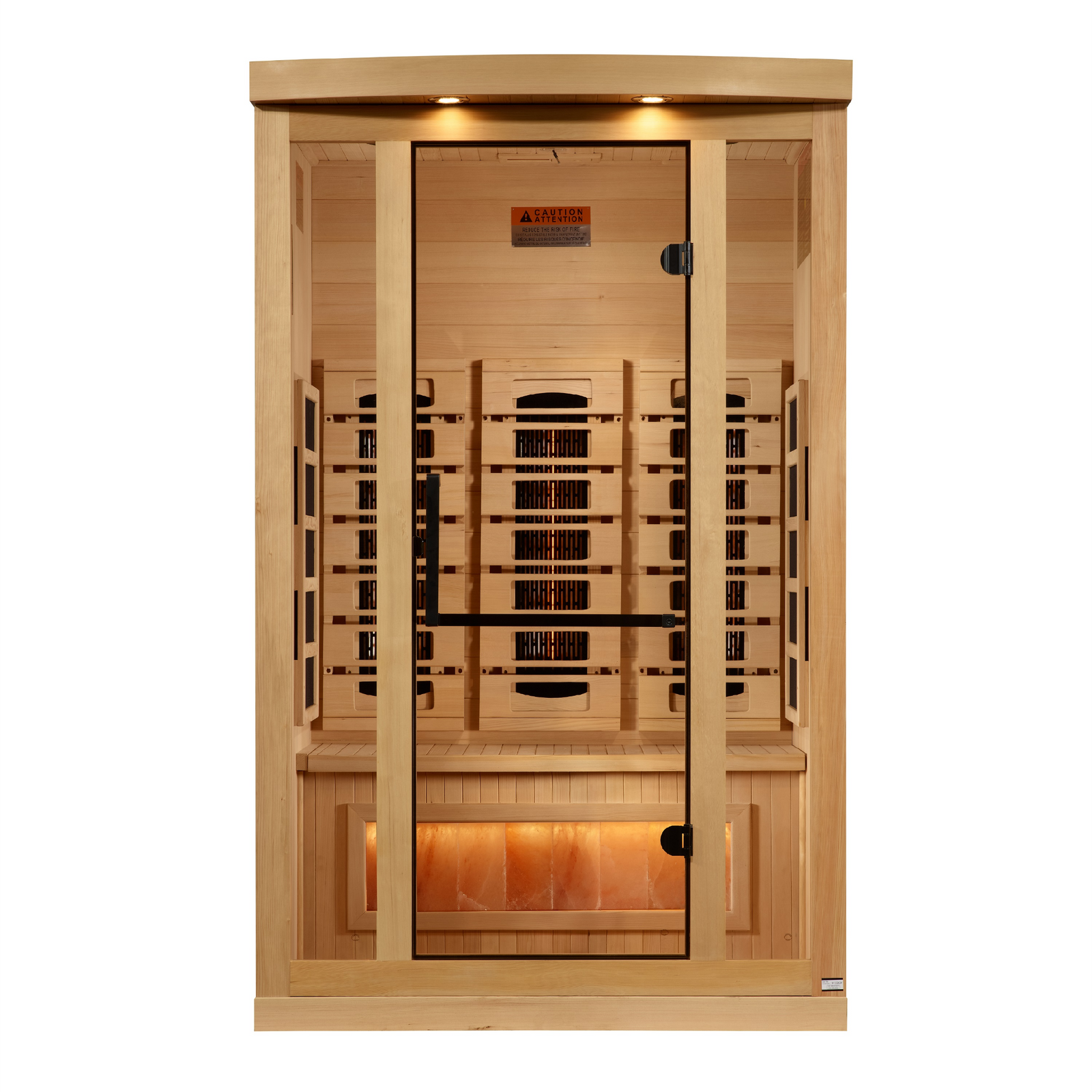 Golden Designs 2-Person Full Spectrum Infrared Sauna with Himalayan Salt Bar