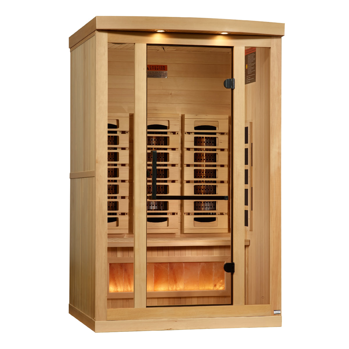 Golden Designs 2-Person Full Spectrum Infrared Sauna with Himalayan Salt Bar
