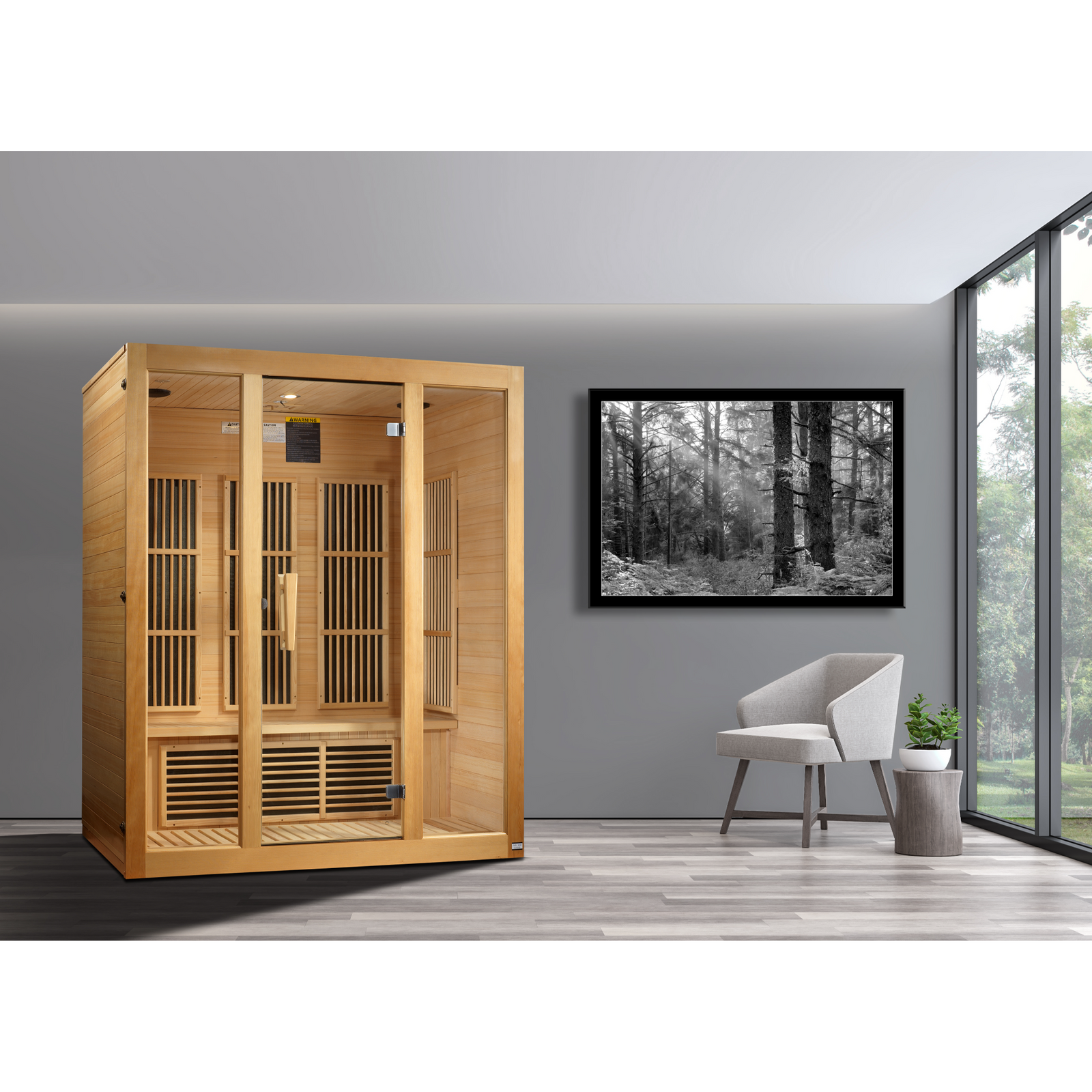 Maxxus Bellevue 3-Person Low EMF FAR Infrared Sauna (Canadian Hemlock)