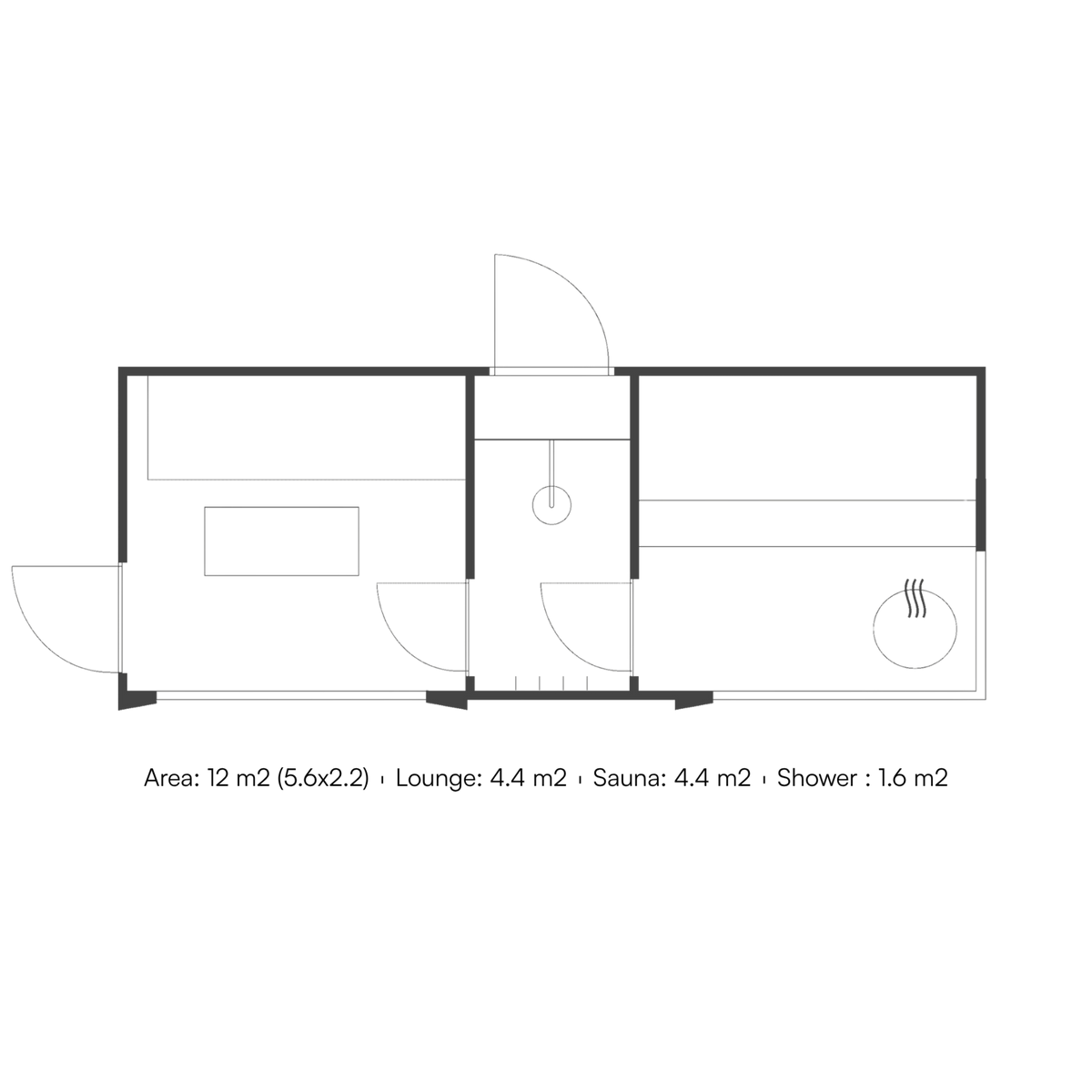Genevas St. Moritz Pre-Assembled Outdoor Sauna with Lounge & Shower Cabin