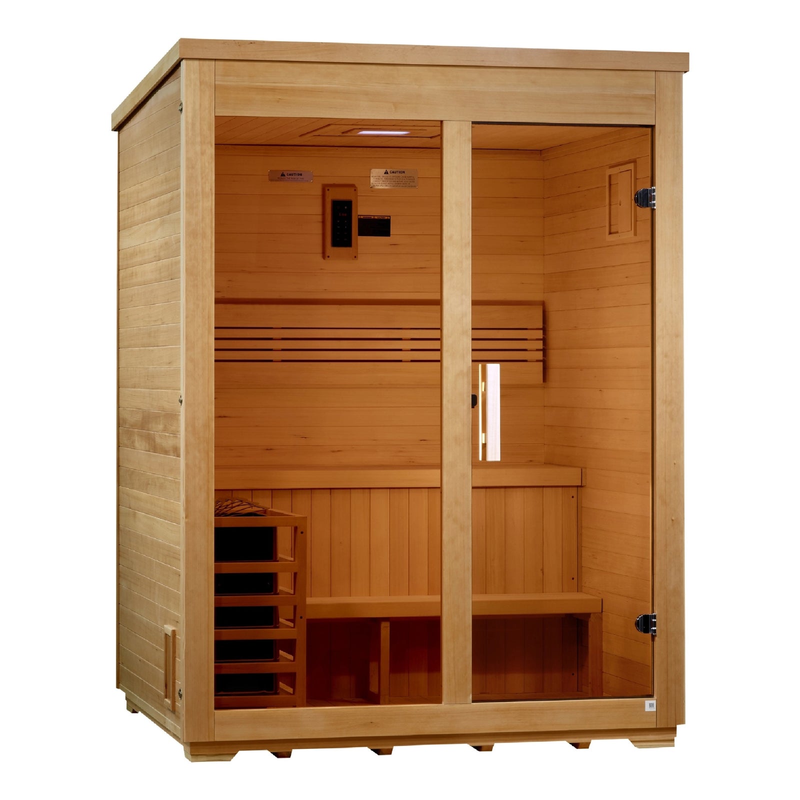 Golden Designs "Arlberg" 3 Person Traditional Outdoor Steam Sauna - Flat Roof