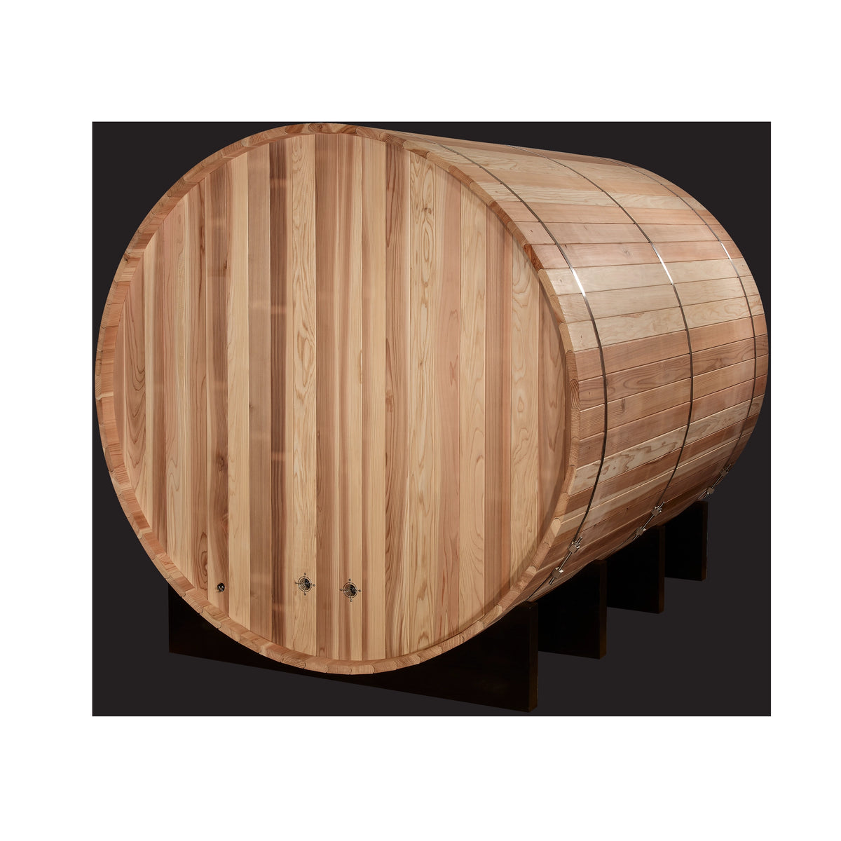 Golden Designs "Klosters" 6 Person Barrel Traditional Sauna - Pacific Cedar