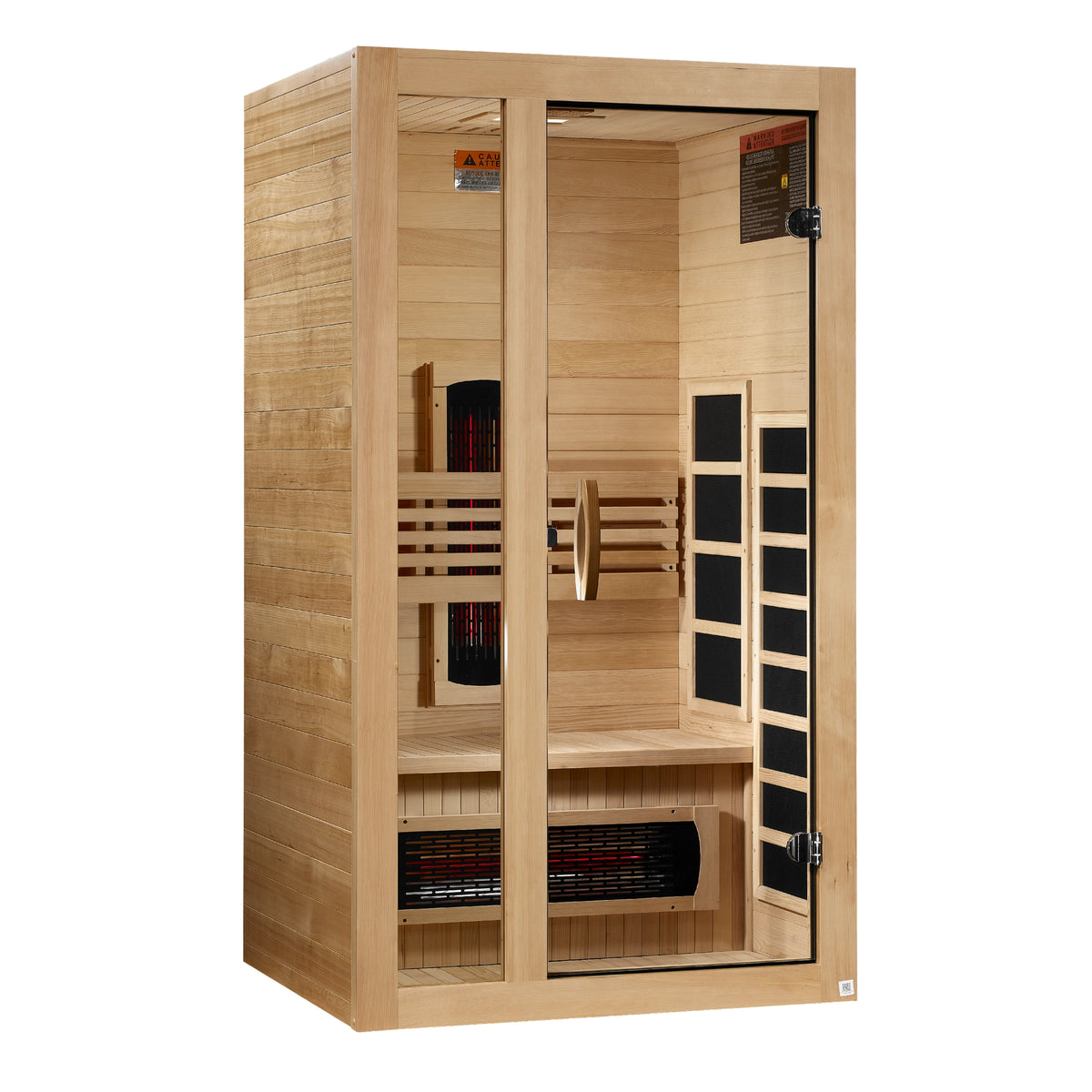 Dynamic Gracia 1-2-Person Full Spectrum Near Zero EMF FAR Infrared Sauna (Canadian Hemlock)