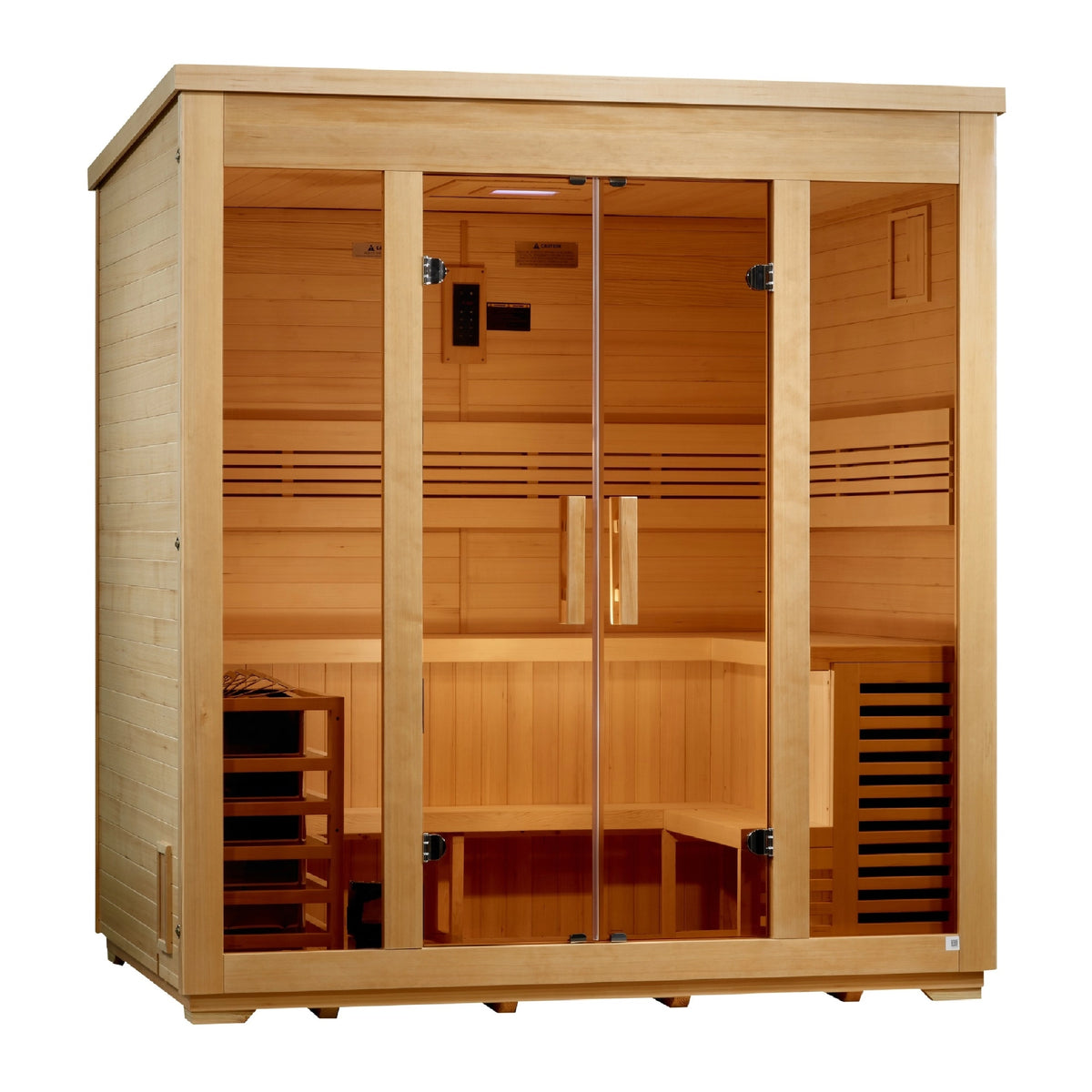 Golden Designs "Vorarlberg" 5 Person Traditional Outdoor Sauna - Flat Roof