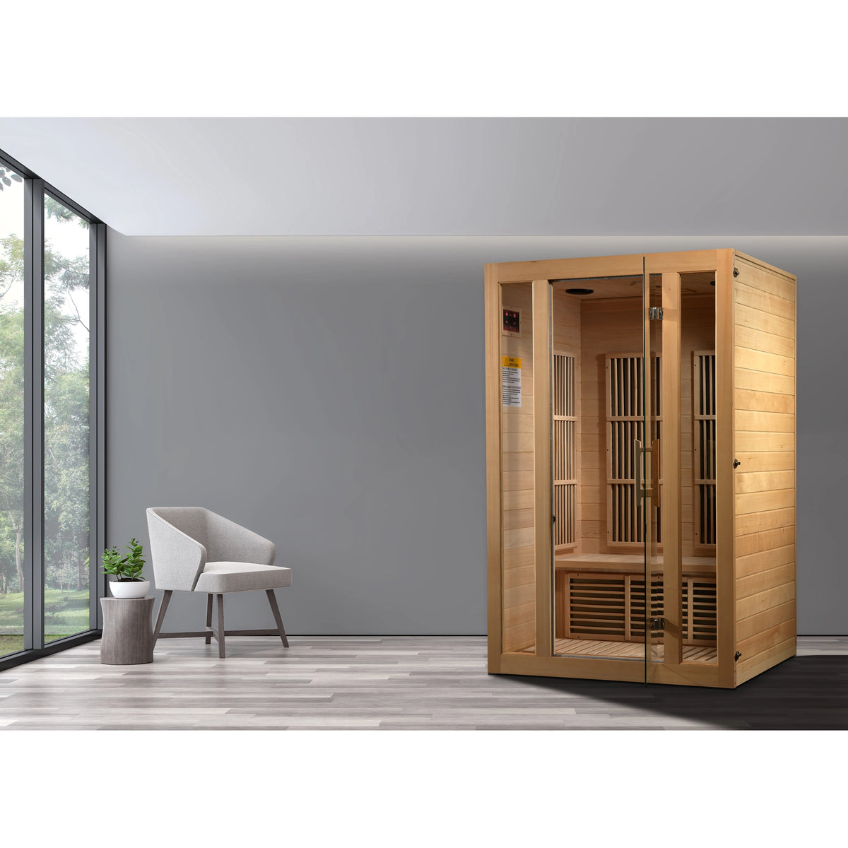Maxxus Seattle 2-Person Near Zero EMF FAR Infrared Sauna (Canadian Hemlock)