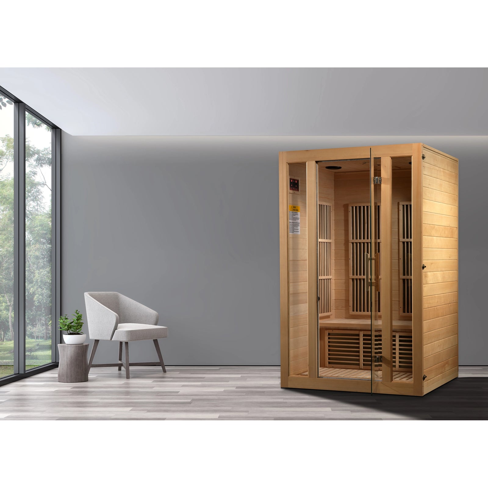 Maxxus Seattle 2-Person Near Zero EMF FAR Infrared Sauna (Canadian Hemlock)