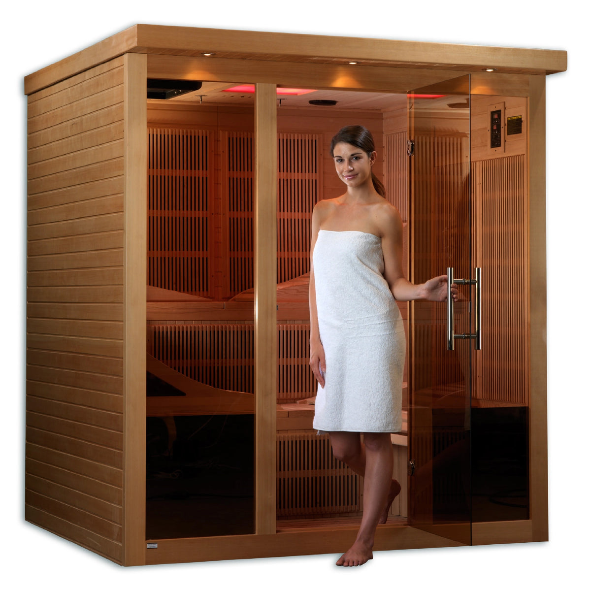 Golden Designs 6-person PureTech™ Full Spectrum Near Zero EMF (Under 3MG) FAR Infrared Sauna (Canadian Hemlock)