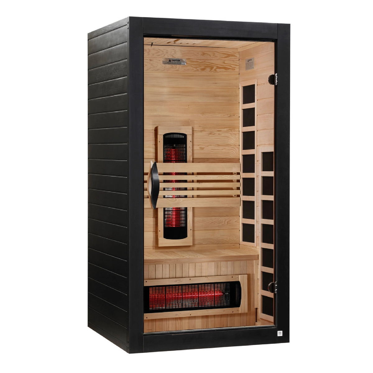 Dynamic Santorini 1-2-Person Full Spectrum Near Zero EMF FAR Infrared Sauna (Canadian Hemlock)