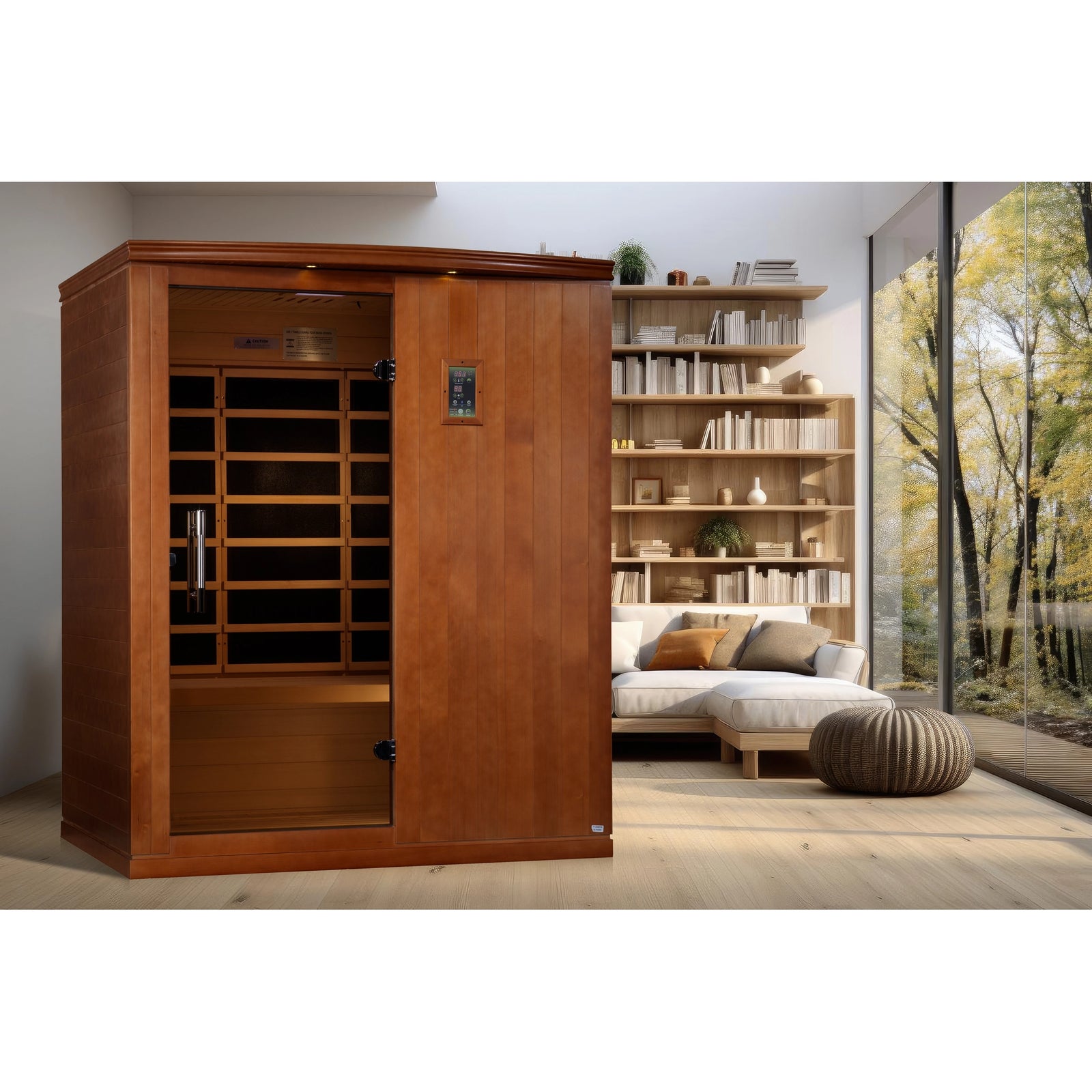 Dynamic Madrid Elite 3-person Ultra Low EMF FAR Infrared Sauna (Canadian Hemlock)