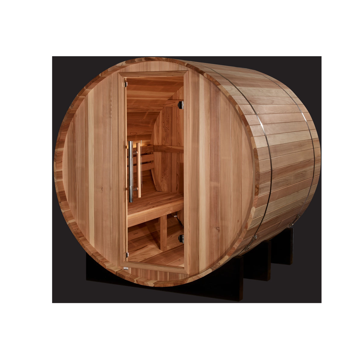 Golden Designs "St. Moritz" 2 Person Barrel Traditional Sauna - Pacific Cedar