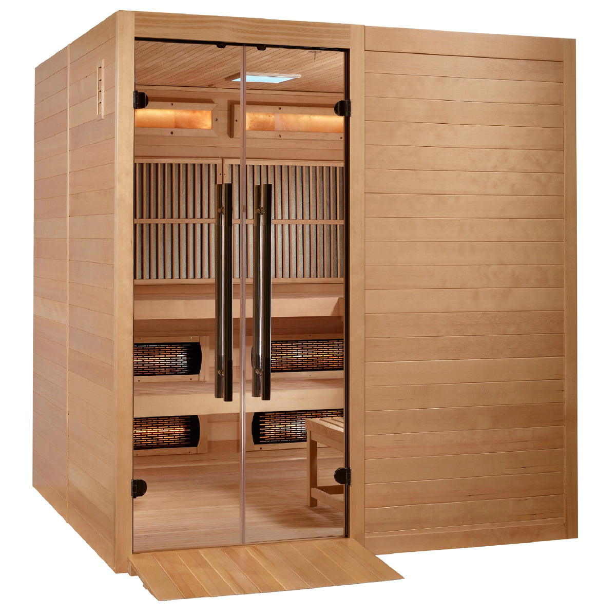Golden Designs 2025 Toledo 6-Person Hybrid Sauna (Indoor) – Full Spectrum and Harvia Traditional Stove