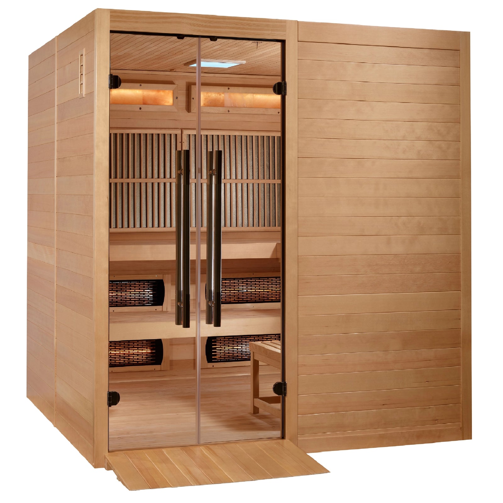 Golden Designs 2025 Toledo 6-Person Hybrid Sauna (Indoor) – Full Spectrum and Harvia Traditional Stove