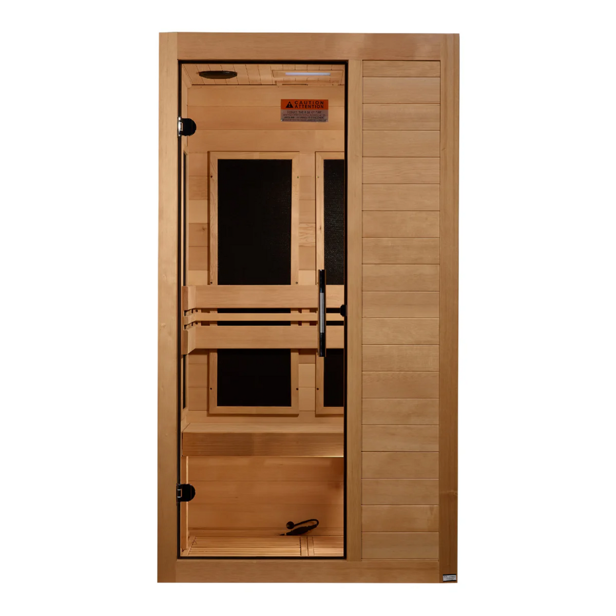Maxxus S-Line Yoga Elite 1-Person Ultra Low EMF FAR Infrared Sauna (Canadian Hemlock)