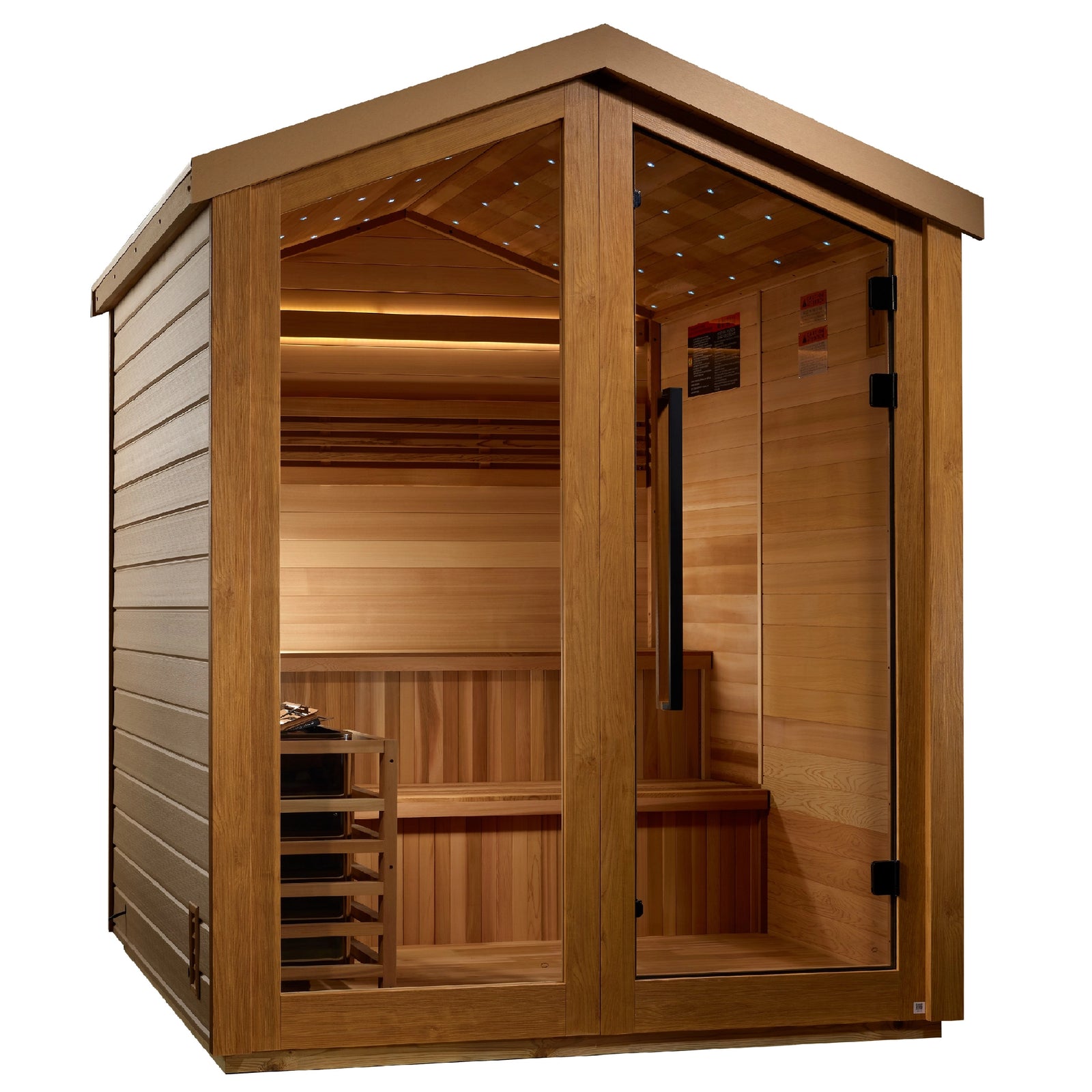 Golden Designs Kaarina 6 Person Outdoor Traditional Sauna - Black