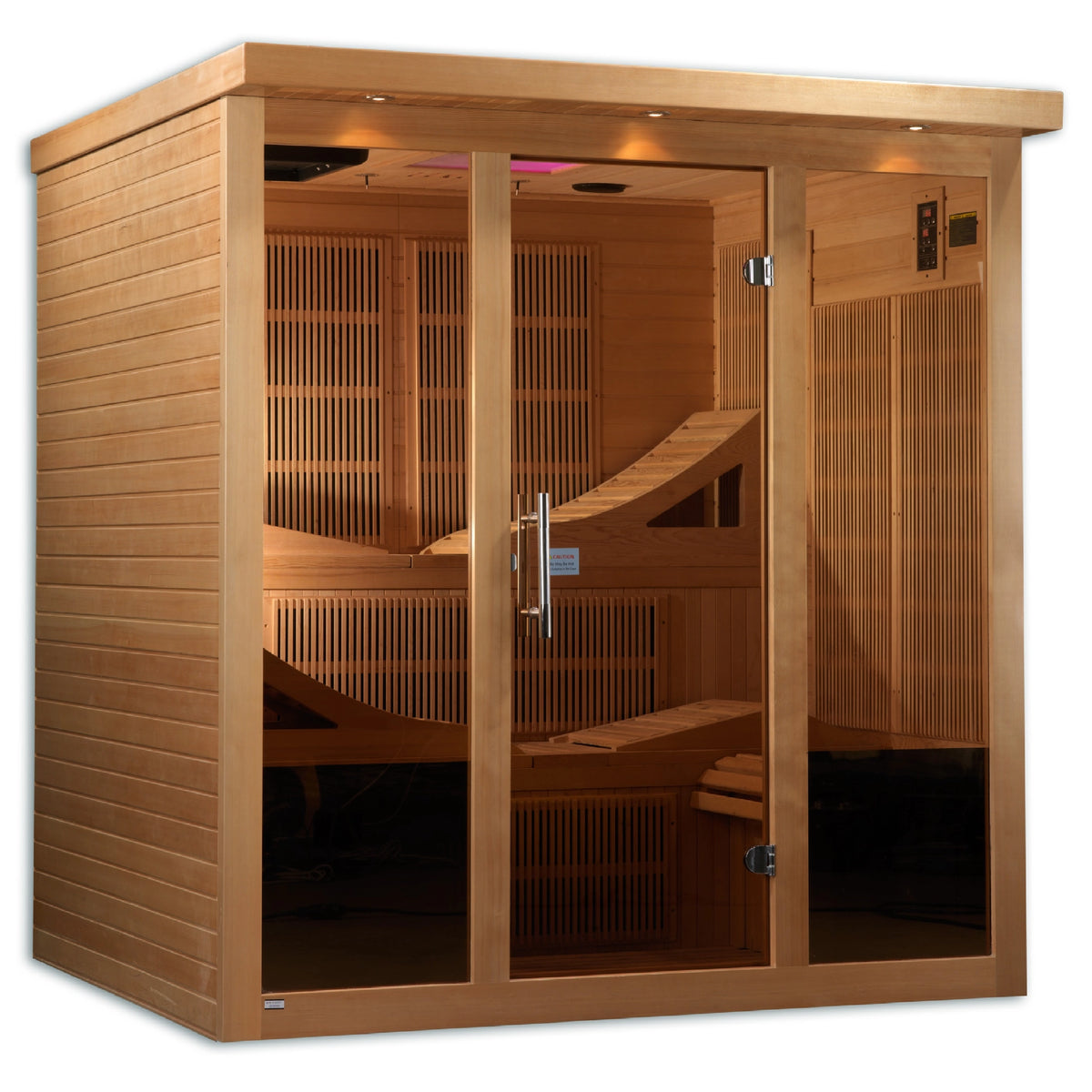 Golden Designs 6-person PureTech™ Full Spectrum Near Zero EMF (Under 3MG) FAR Infrared Sauna (Canadian Hemlock)