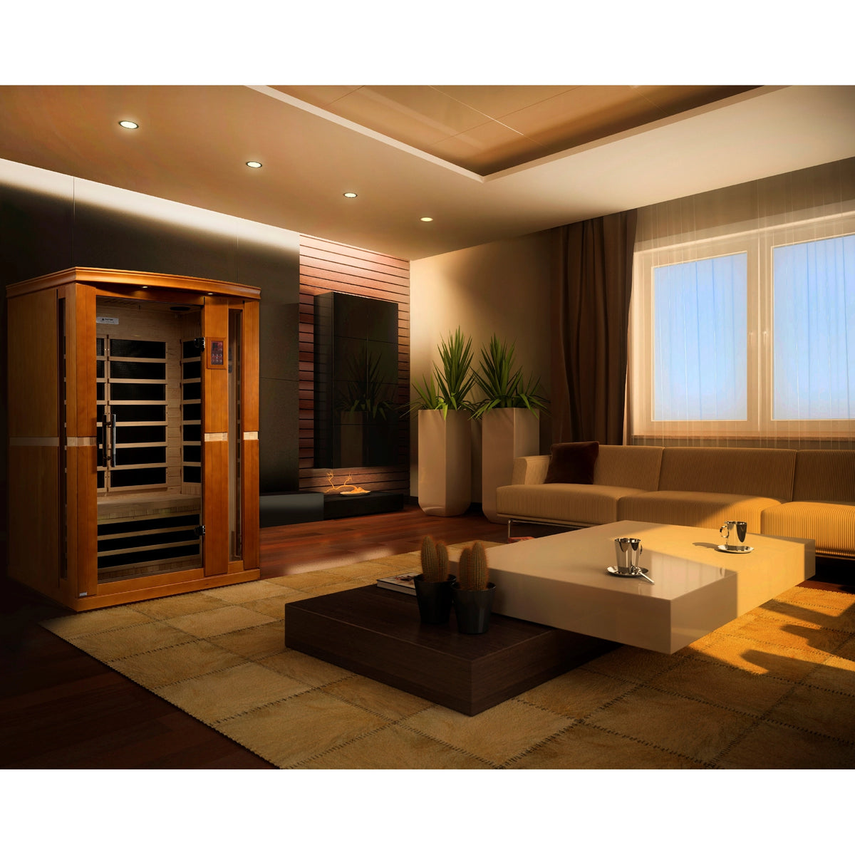 Dynamic Vittoria Elite 2-person Ultra Low EMF FAR Infrared Sauna (Canadian Hemlock)