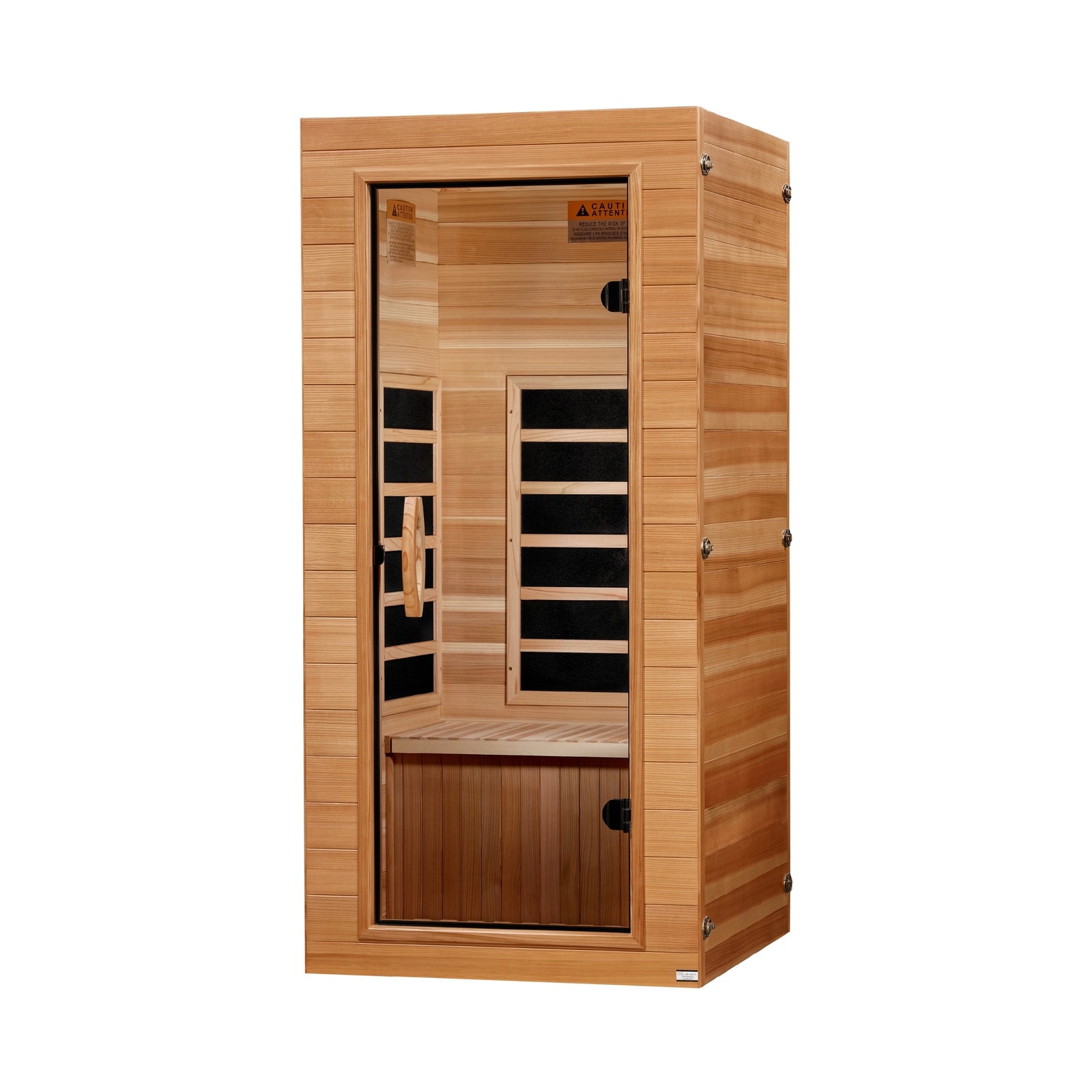 Dynamic Vero Elite 1-person Compact Ultra Low EMF FAR Infrared Sauna (Canadian Hemlock)