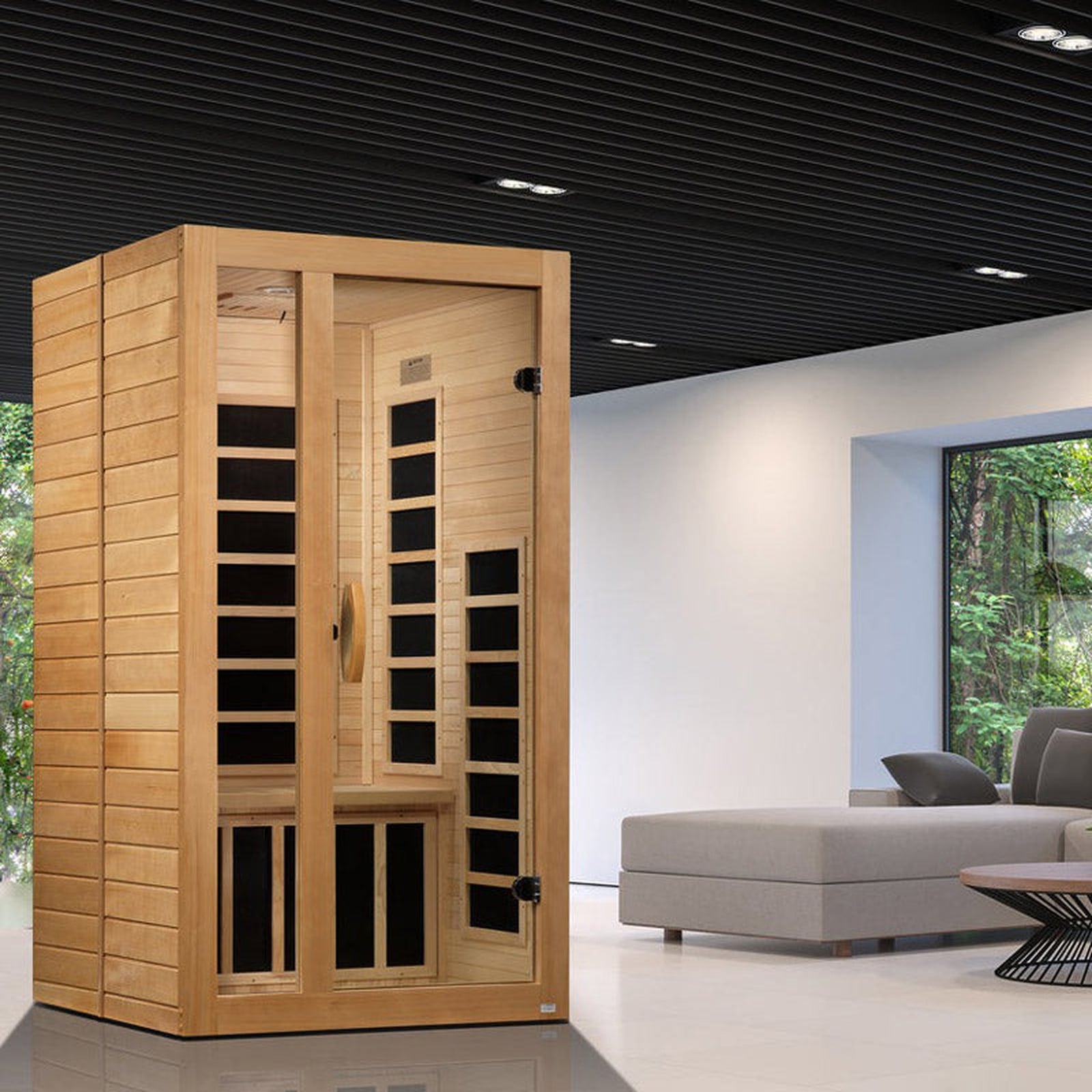 Dynamic Gracia Elite 1-2-person Ultra Low EMF FAR Infrared Sauna (Canadian Hemlock)
