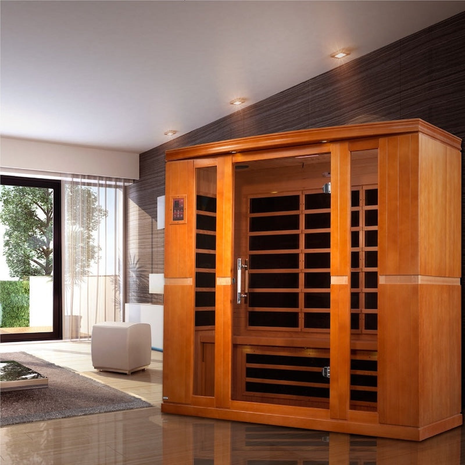 Dynamic Bergamo Elite 4-person Ultra Low EMF FAR Infrared Sauna (Canadian Hemlock)