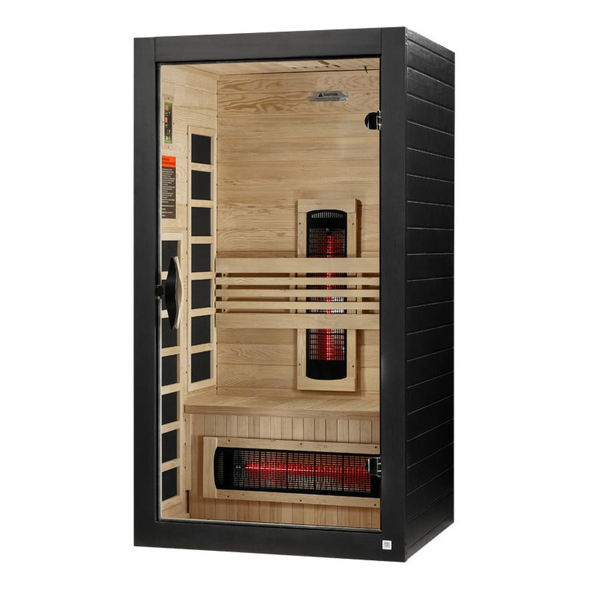 Dynamic Santorini 1-2-Person Full Spectrum Near Zero EMF FAR Infrared Sauna (Canadian Hemlock)