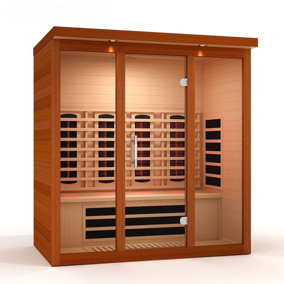 Dynamic Vila Grande 4-Person Full Spectrum Near Zero EMF FAR Infrared Sauna (Canadian Hemlock)