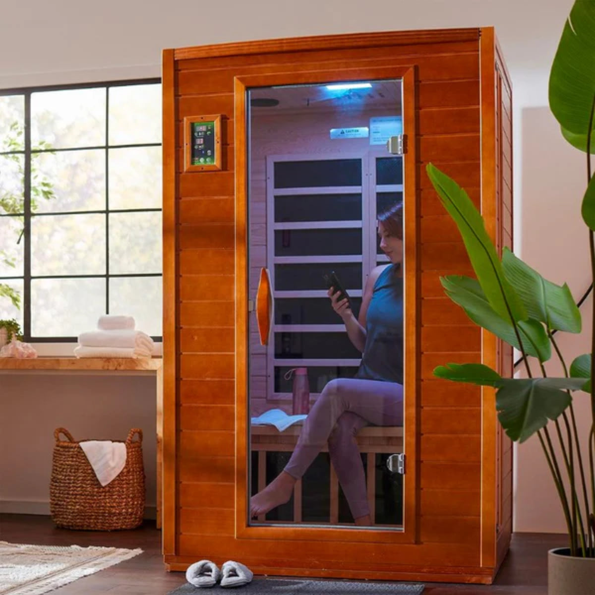 Dynamic Versailles 2-person Low EMF FAR Infrared Sauna (Canadian Hemlock)