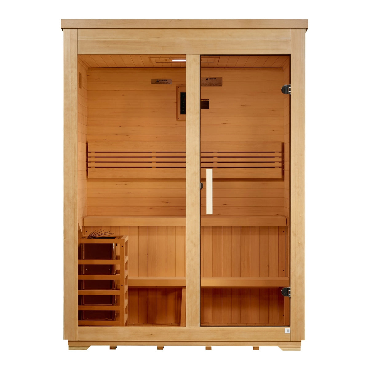 Golden Designs "Arlberg" 3 Person Traditional Outdoor Steam Sauna - Flat Roof