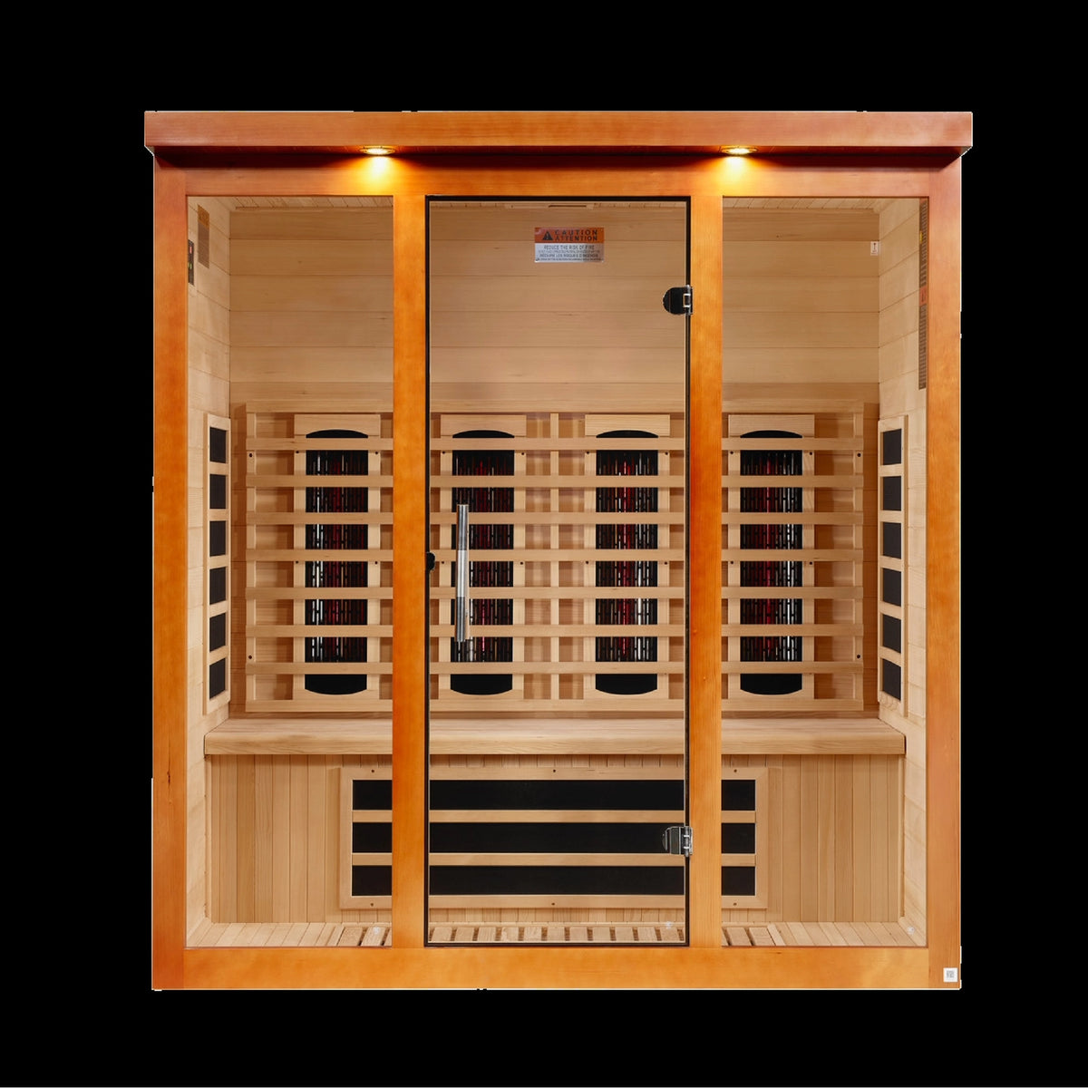 Dynamic Vila Grande 4-Person Full Spectrum Near Zero EMF FAR Infrared Sauna (Canadian Hemlock)