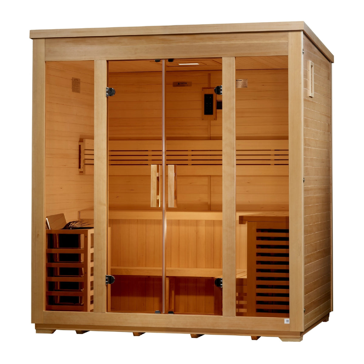 Golden Designs "Vorarlberg" 5 Person Traditional Outdoor Sauna - Flat Roof