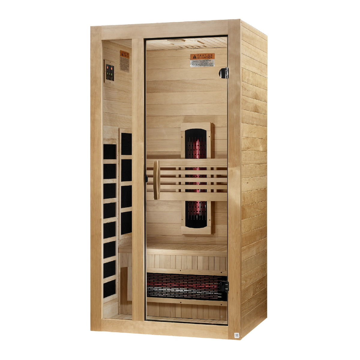 Dynamic Gracia 1-2-Person Full Spectrum Near Zero EMF FAR Infrared Sauna (Canadian Hemlock)