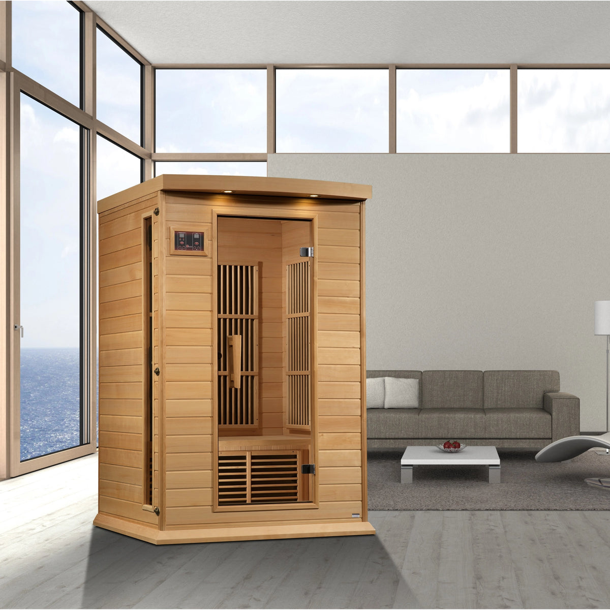 Maxxus 2-Person Near Zero EMF FAR Infrared Sauna (Canadian Hemlock)
