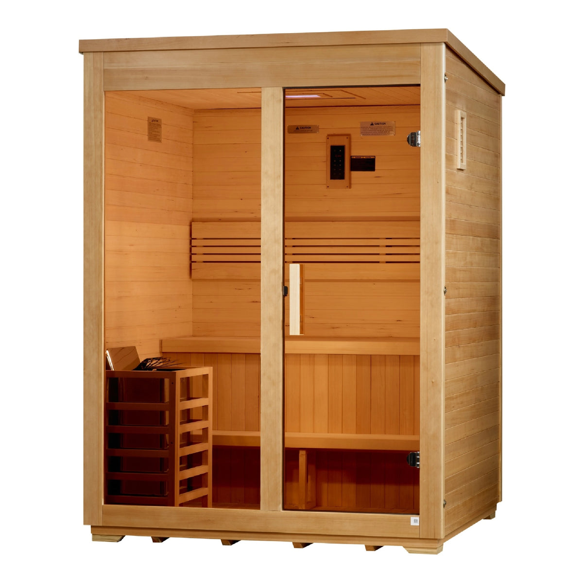 Golden Designs "Arlberg" 3 Person Traditional Outdoor Steam Sauna - Flat Roof